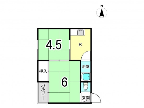 八尾市渋川町、マンションの間取り画像です