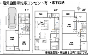 八尾市山本町北、新築一戸建ての間取り画像です