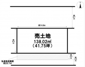 八尾市南本町、土地の間取り画像です