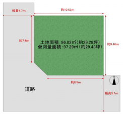 八尾市太田、土地の間取り画像です