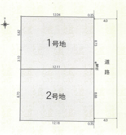 八尾市山本町南、土地の間取り画像です