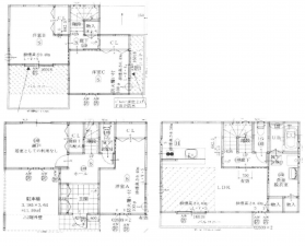 八尾市北本町、新築一戸建ての間取り画像です