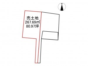 八戸市根城、土地の間取り画像です