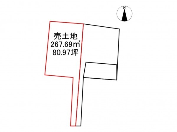 八戸市根城、土地の間取り画像です