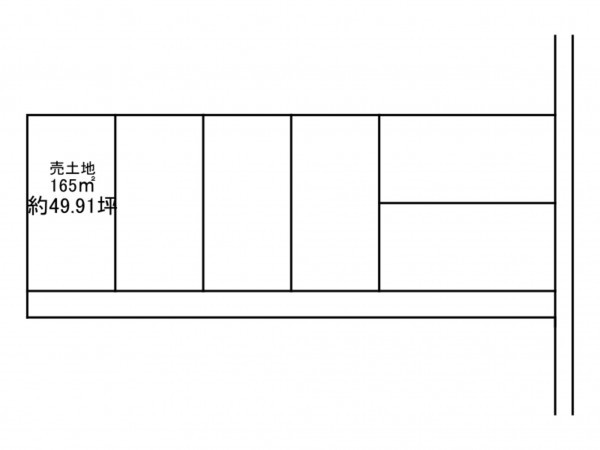 八戸市大字売市、土地の間取り画像です