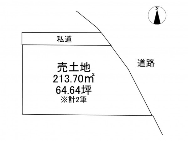 八戸市大字尻内町、土地の間取り画像です