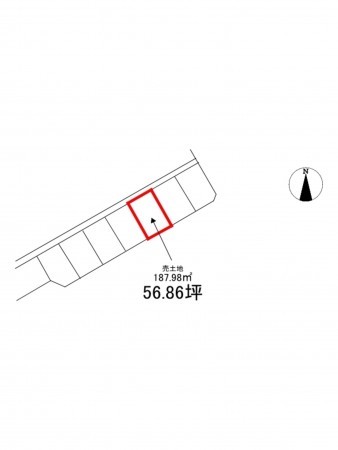 八戸市大字尻内町、土地の間取り画像です