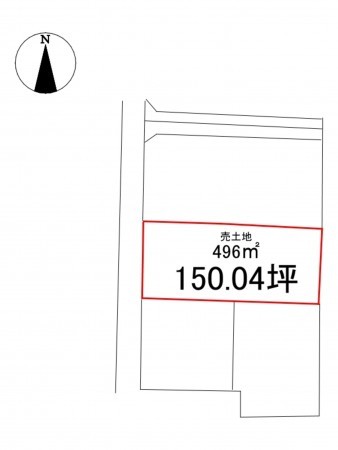 八戸市大字美保野、土地の間取り画像です