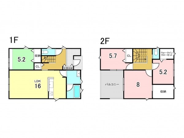 八戸市大字新井田、新築一戸建ての間取り画像です