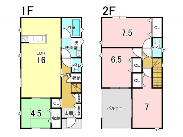 八戸市大字新井田、新築一戸建ての間取り画像です