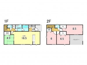 八戸市多賀台、新築一戸建ての間取り画像です