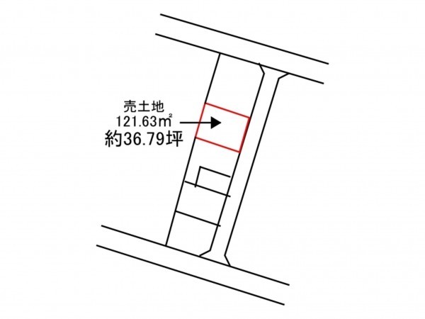 八戸市根城、土地の間取り画像です