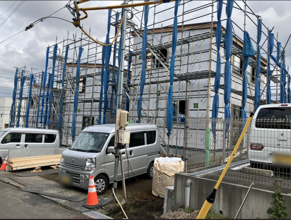 八戸市根城、新築一戸建ての外観画像です