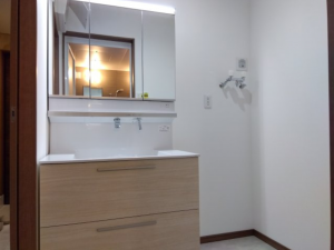 八戸市新井田西、中古一戸建ての洗面画像です