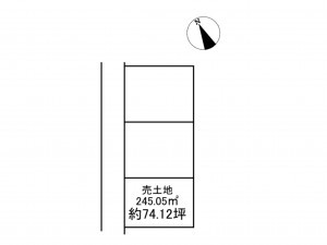 八戸市東白山台、土地の間取り画像です
