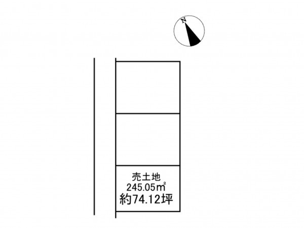 八戸市東白山台、土地の間取り画像です