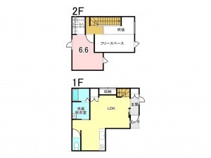八戸市白銀、新築一戸建ての間取り画像です