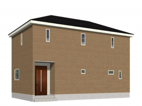 八戸市諏訪、新築一戸建ての完成予想図（外観）画像です