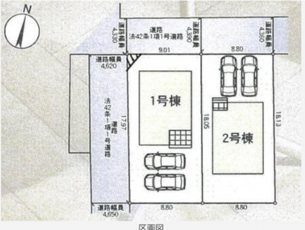 八戸市城下、新築一戸建ての間取り画像です