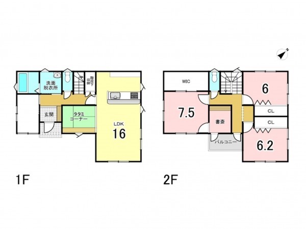 八戸市柏崎、中古一戸建ての間取り画像です