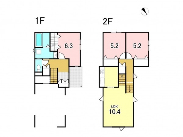 八戸市一番町、中古一戸建ての間取り画像です