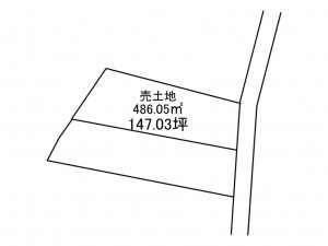 八戸市湊高台、土地の間取り画像です