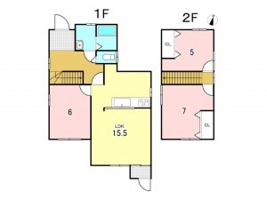八戸市柏崎、中古一戸建ての間取り画像です
