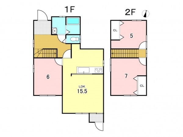 八戸市柏崎、中古一戸建ての間取り画像です