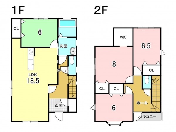 八戸市大字新井田、新築一戸建ての間取り画像です