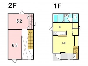 八戸市大字大久保、新築一戸建ての間取り画像です