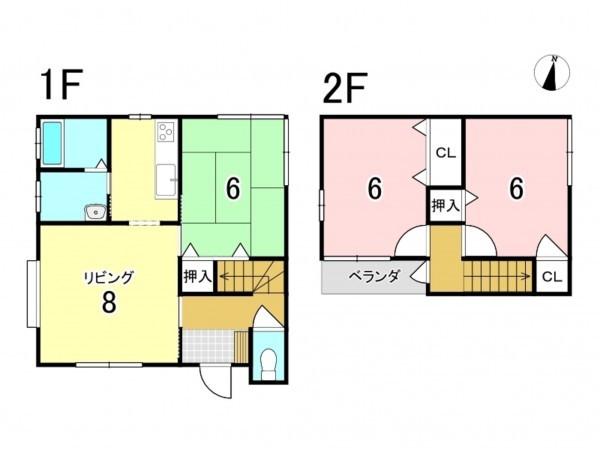 八戸市大字妙、中古一戸建ての間取り画像です