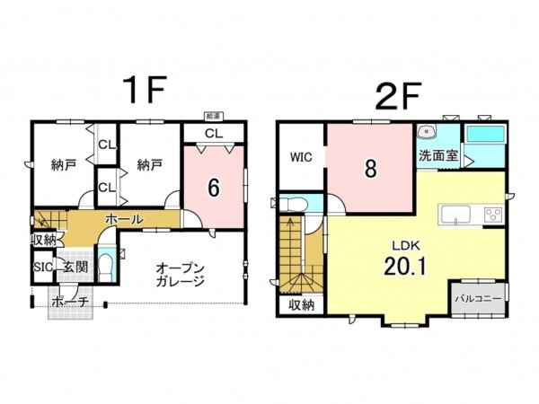 八戸市大字石堂、中古一戸建ての間取り画像です