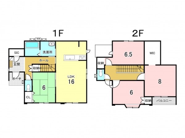八戸市大字白銀町、中古一戸建ての間取り画像です