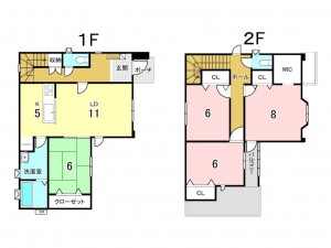八戸市沼館、新築一戸建ての間取り画像です