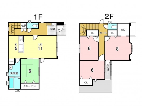 八戸市沼館、新築一戸建ての間取り画像です