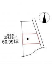 八戸市大字妙、土地の間取り画像です