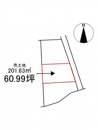 八戸市大字妙、土地の間取り画像です