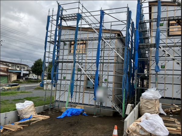 八戸市根城、新築一戸建ての外観画像です