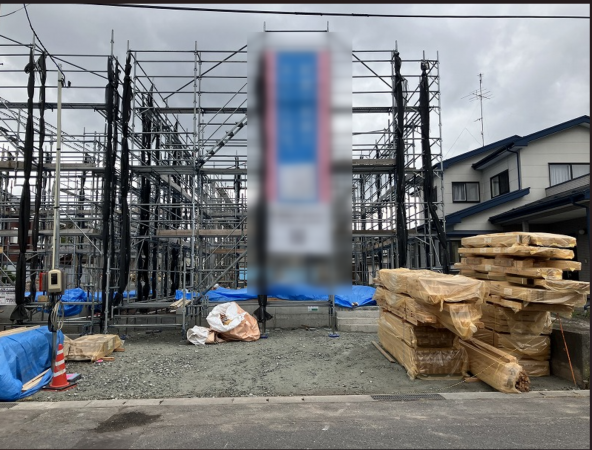 八戸市江陽、新築一戸建ての外観画像です