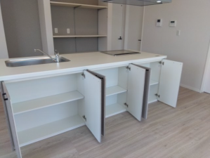 三沢市南町、新築一戸建てのキッチン画像です