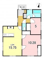 三沢市南町、新築一戸建ての間取り画像です