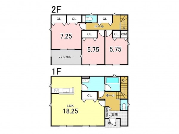 十和田市東十四番町、新築一戸建ての間取り画像です