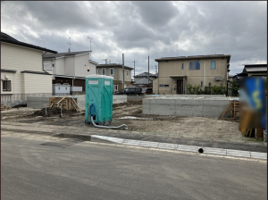 八戸市長苗代、新築一戸建ての外観画像です