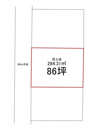八戸市東白山台、土地の間取り画像です