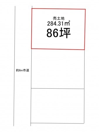 八戸市東白山台、土地の間取り画像です