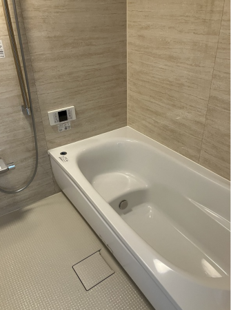 八戸市長苗代、新築一戸建ての風呂画像です