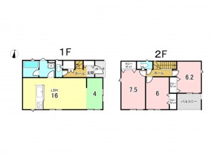 八戸市大字石堂、新築一戸建ての間取り画像です