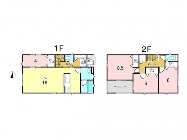 八戸市大字石堂、新築一戸建ての間取り画像です