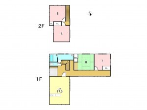 八戸市大字新井田、中古一戸建ての間取り画像です