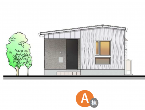 八戸市長者、新築一戸建ての完成予想図（外観）画像です